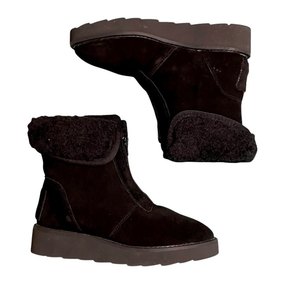 AUSSIE MERINO black suede and merino sherpa wool Amelia winter boots NIB 4, 5, 6 - Picture 10 of 14